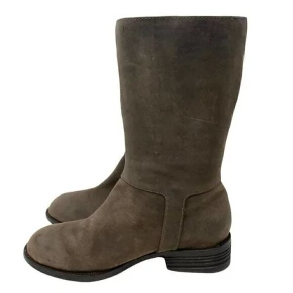 Cole Haan Tantivy Brown Distressed Leather Mid-Calf Engineer boots - Size 8 - Picture 4 of 10